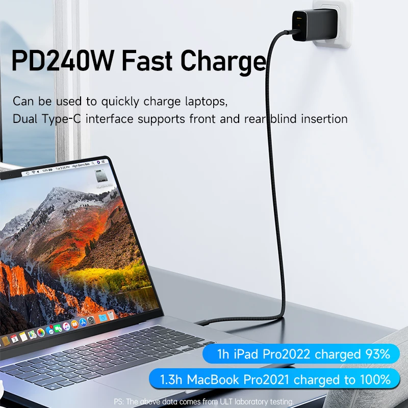 Thunder-bolt 5 Cable 120Gbps Data Sync 240W Fast Charging 16K30Hz USB4 Type C Cable Compatible for MacBook iPad Docking SSD usb cable