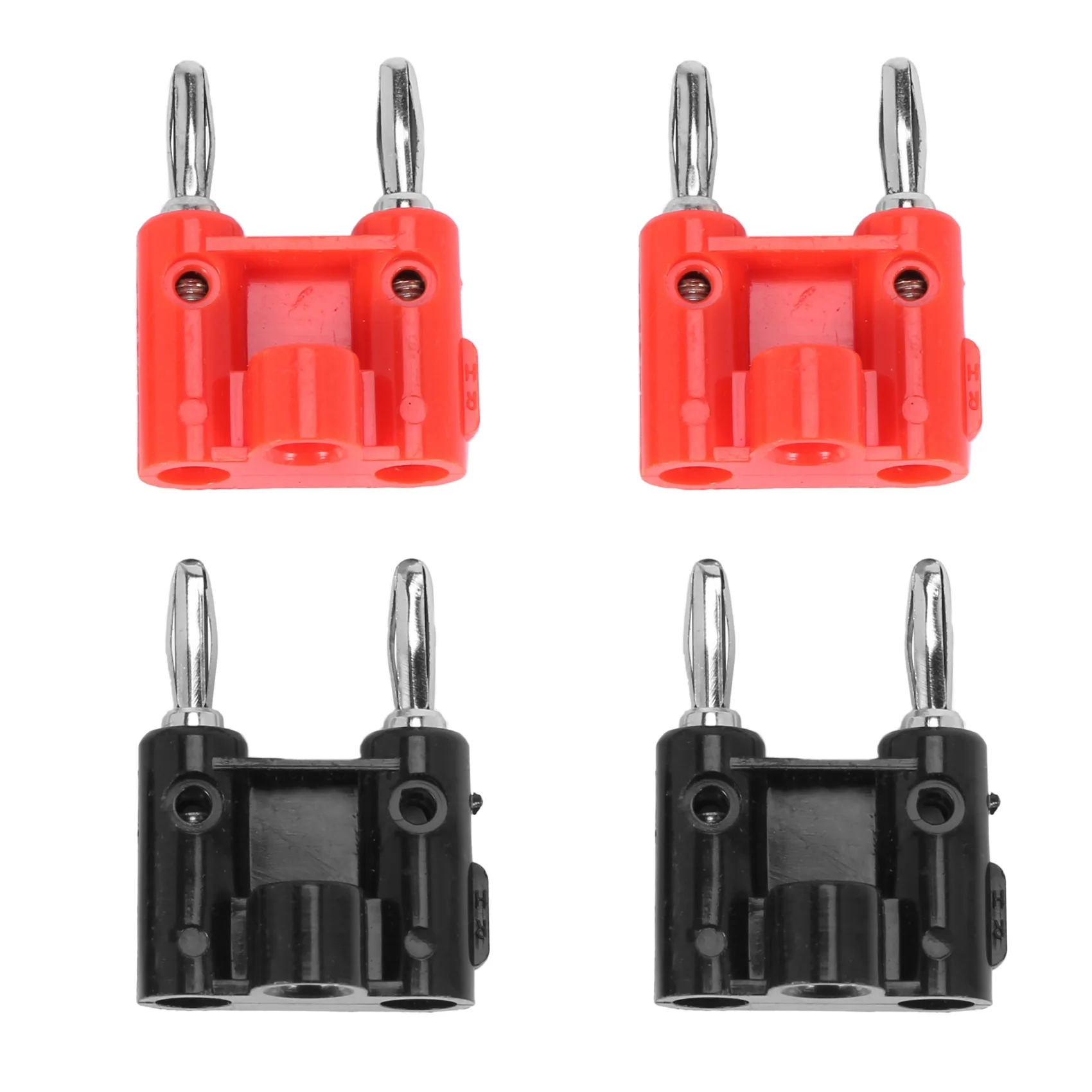 

4 pcs Screw Type Dual Banana Plug Speaker Connectors 436 + Type