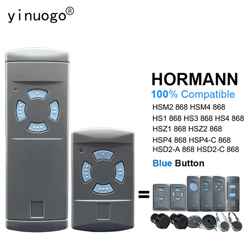 

HORMANN HS4 HSM4 Garage Door Remote Control 868MHz Compatible With HORMANN HSM2 HS2 HS1 HSE2 HSE4 868.35MHz Gate Keyfob Clone