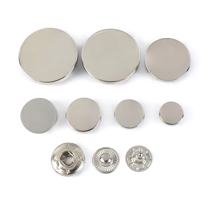 25pcs Metal Snap Buttons Zinc Alloy Jeans Button Metal Press Studs