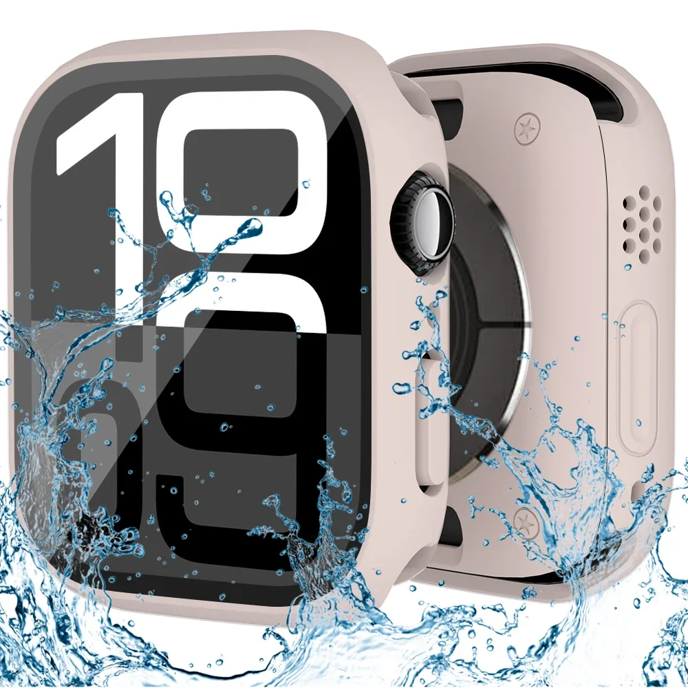 All-in-One 360° Protective Apple Watch Case with Tempered Glass Screen Protector