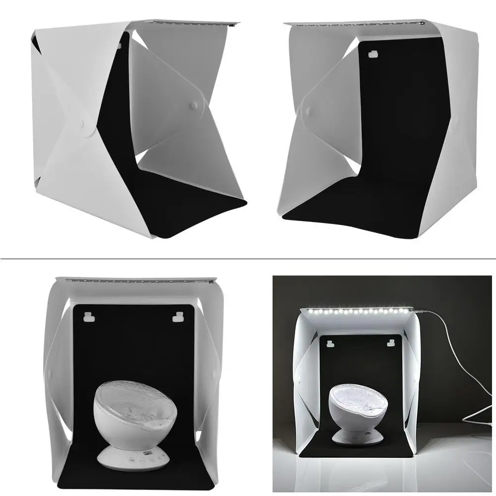 Portable Mini Photography Lightbox Tent Kit w/ 4 Color Backgrounds-Foldable Studio Box