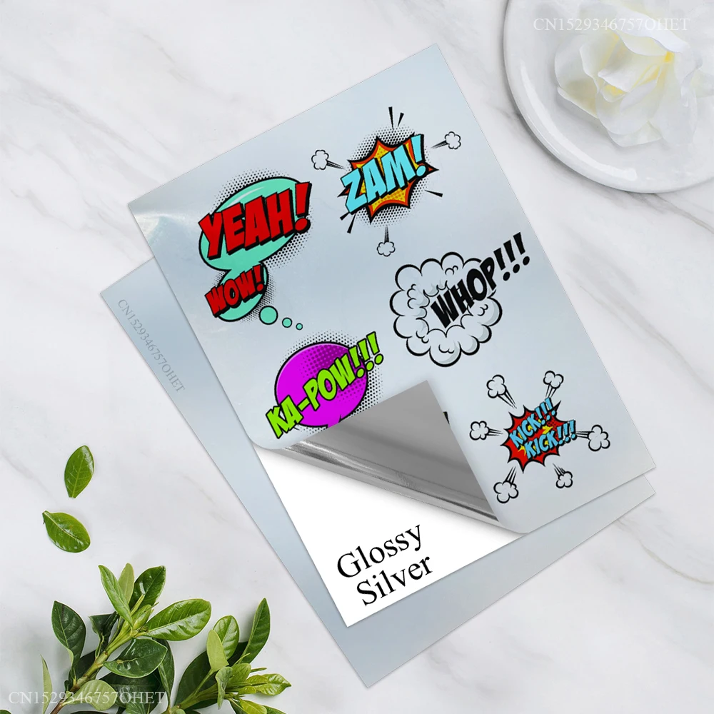 10 Sheets A4 Size Vinyl Sticker Paper for Inkjet Printer Printable Self ...