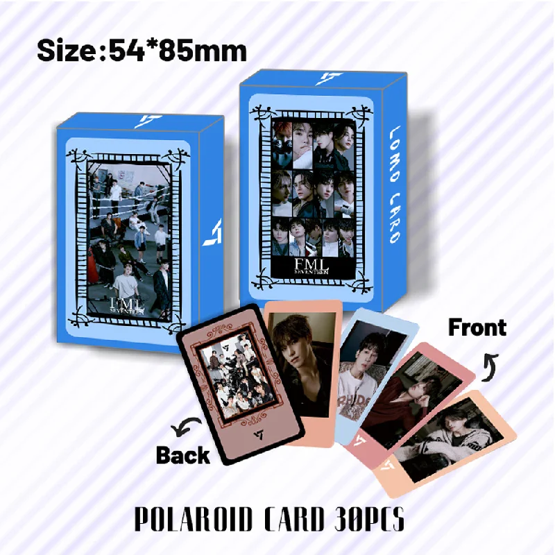 

30pcs/set Kpop SVT 17 FML Postcard Lomo Cards HD Printed Photo Cards New Album Idol Photo Prints Pictures Fans Collection Gift
