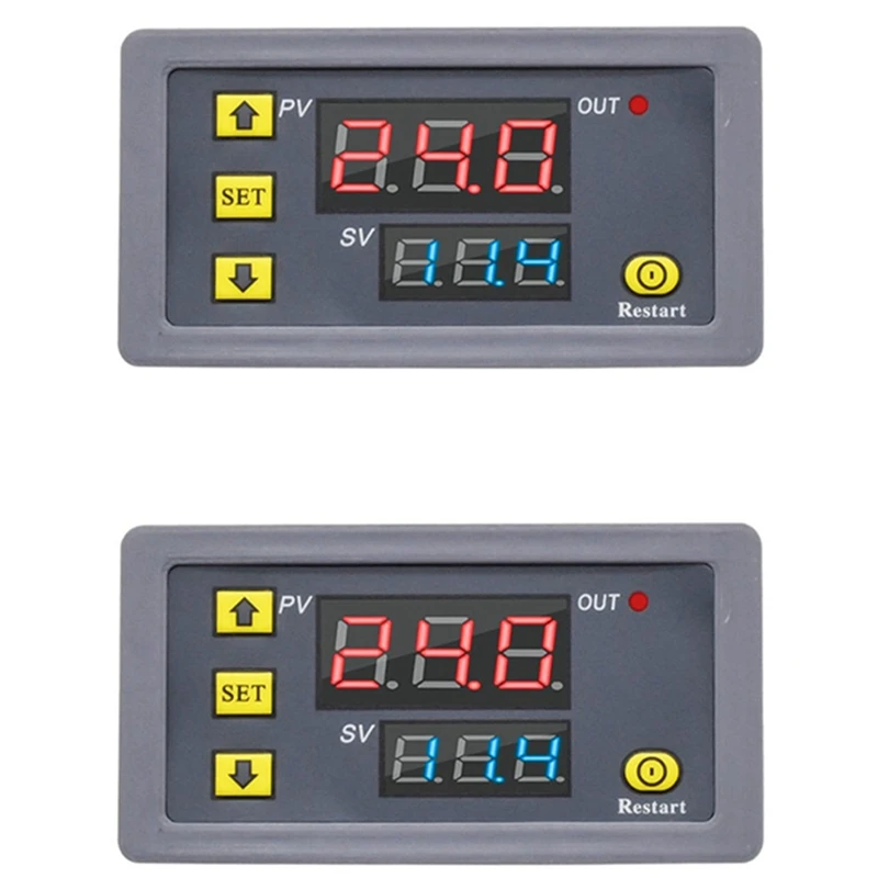

2X Digital Time Delay Relay LED Display Cycle Timer Control Switch Adjustable Timing Relay Time Delay Switch DC12V