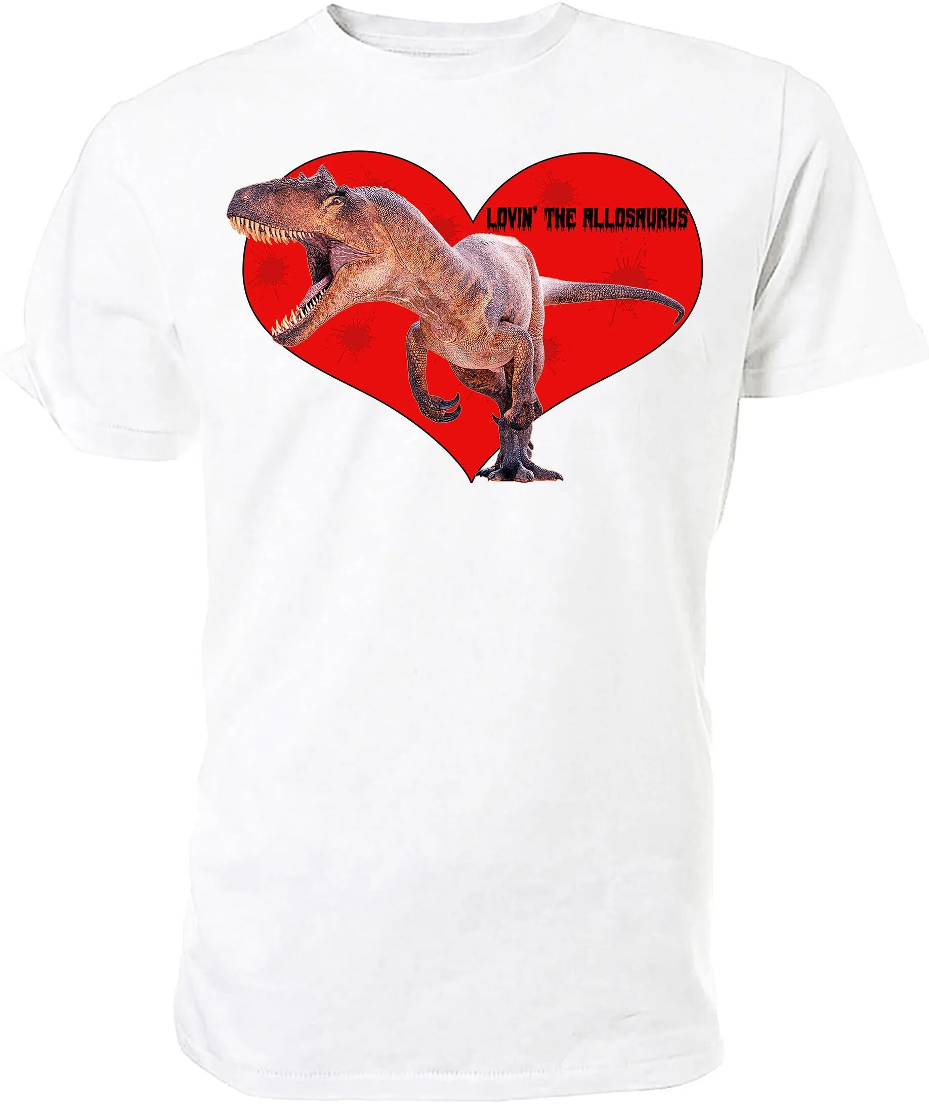 Vivi La Maglietta Del Dinosauro Allosaurus. Classico Rotondo
