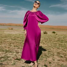 

Eid Mubarak Moroccan Kaftan Wedding Abaya Muslim Dress Caftan Satin Abayas for Women Dubai Long Woman Evening Dress Djellaba