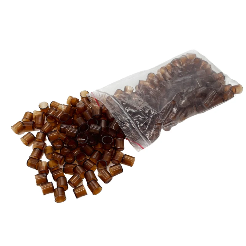 120Pcs Queen Bee Rearing Cell Cups Plastic Brown Color Cells Cages Room Cups Cell Cage Cup Bees Tools Beekeepers Equipment