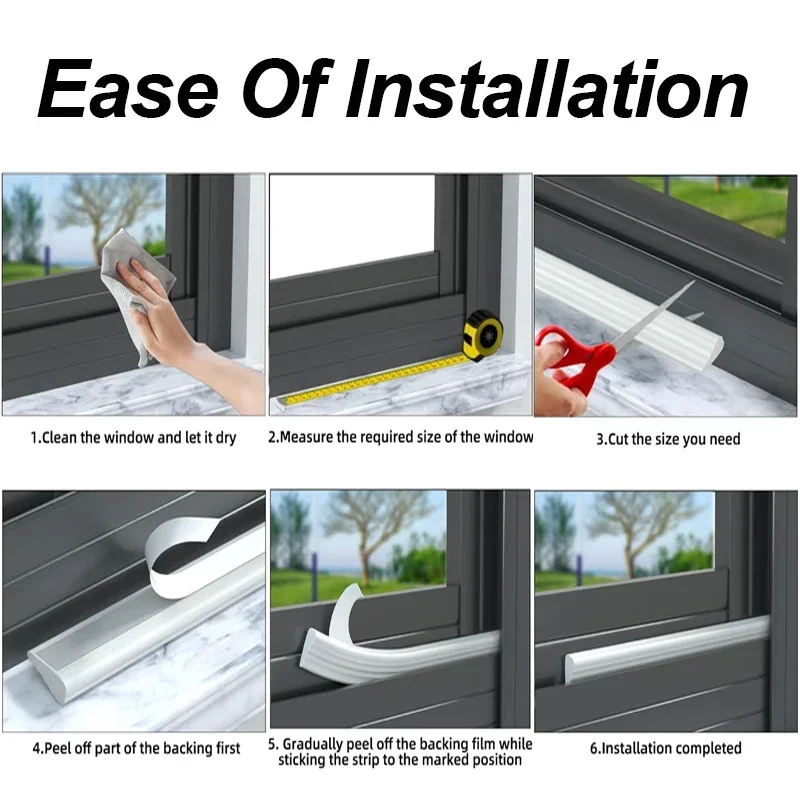 Self-adhesive Wedge-Shape Foam Weather Stripping Door Sealing Strips doors gap filler for door frame Soundproof Insulation Tape
