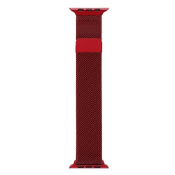 Elegant Milanese Loop Stainless Steel Watch Band Bracelet Strap - 42mm - 44mm - 45mm - 49mm (20 Deep red)