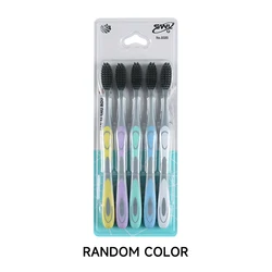 Bamboo Charcoal Soft Bristle Toothbrush for Gentle Oral Care - 5/10 Pack for Adults (5pcs)