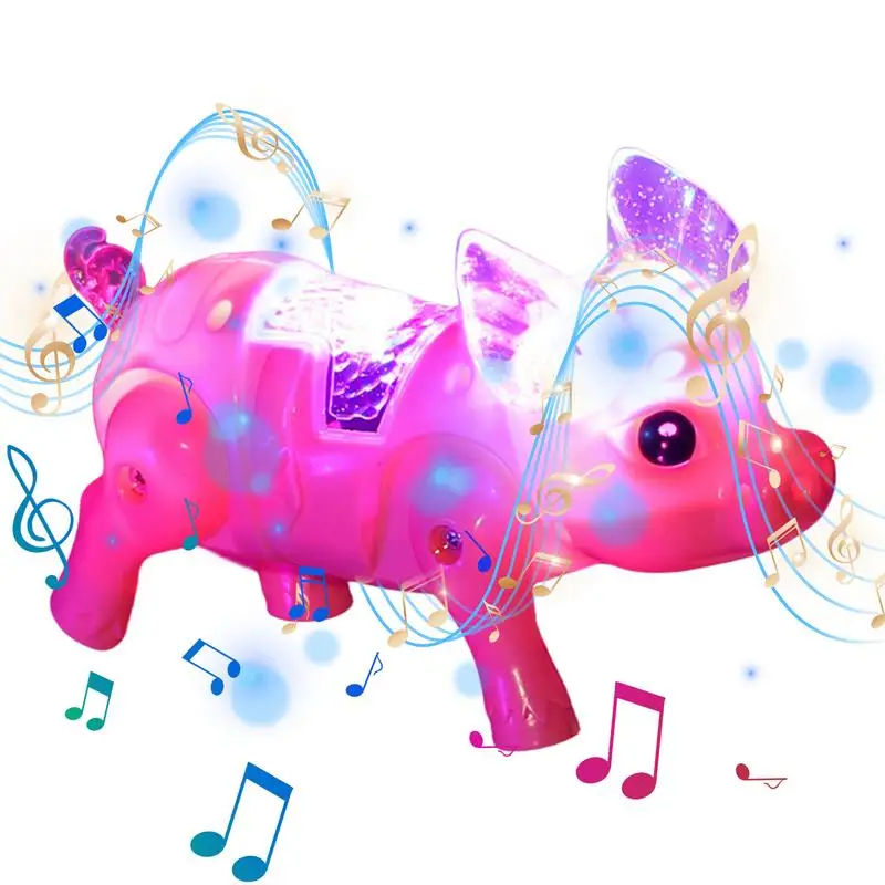 Electric Walking Pig Toy LED Lighting Musical Pig Animal Interactive Pig Pet Toy Kids Xmas Gift Electronics Robot Christmas Gift 6