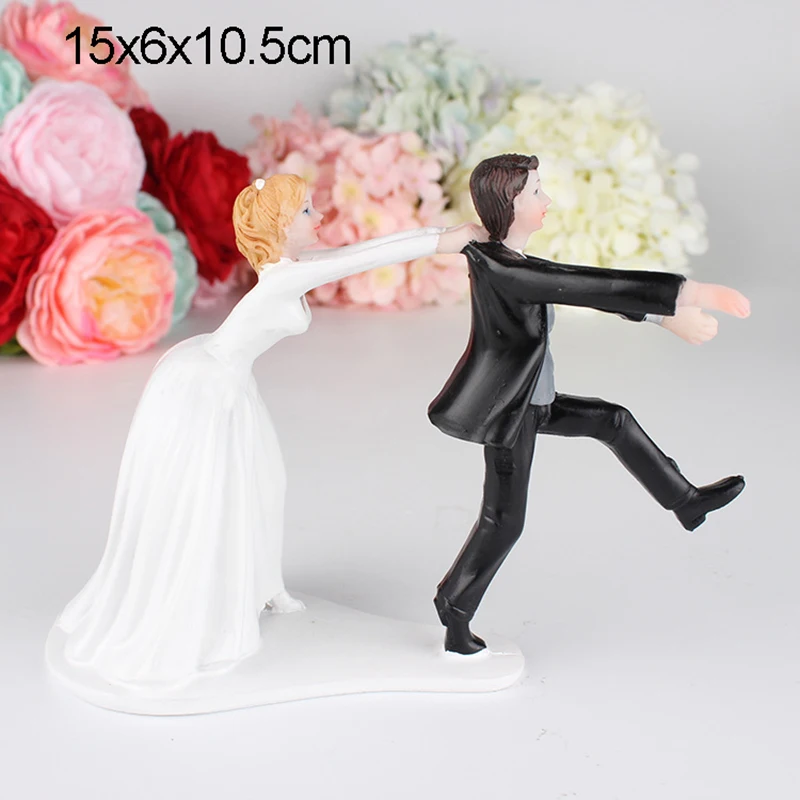 Cake Topper Cake Decorations Cake Toppers Bride and Groom Figurines Wedding Cake Toppers Synthetic Resin Dolls Valentine's Day Engagement Decor Anniversary Figurine Gift