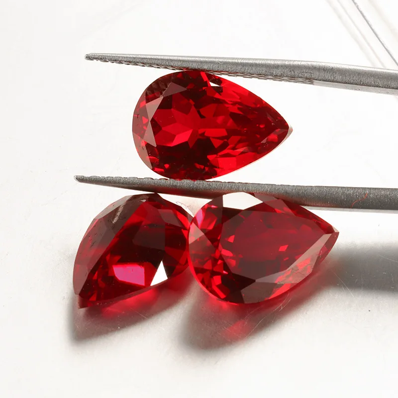 

Jewellery Stone Pear Shaped Synthetic Cultured Ruby 5x7mm, 6x8mm Suitable for Jewellery Making