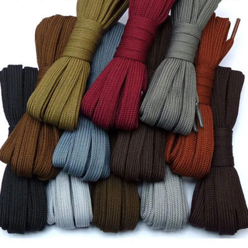 

Men and Women Couple Buy Two Pairs Get a Pair for Free Polyester Flat Bandwidth1.1cmLeather Shoe Lace High-Top Shoelaces Martin