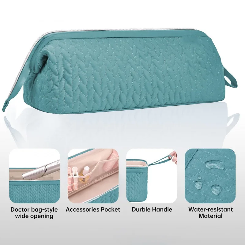 Compact Hair Tool Organizer Bag with Wide Opening