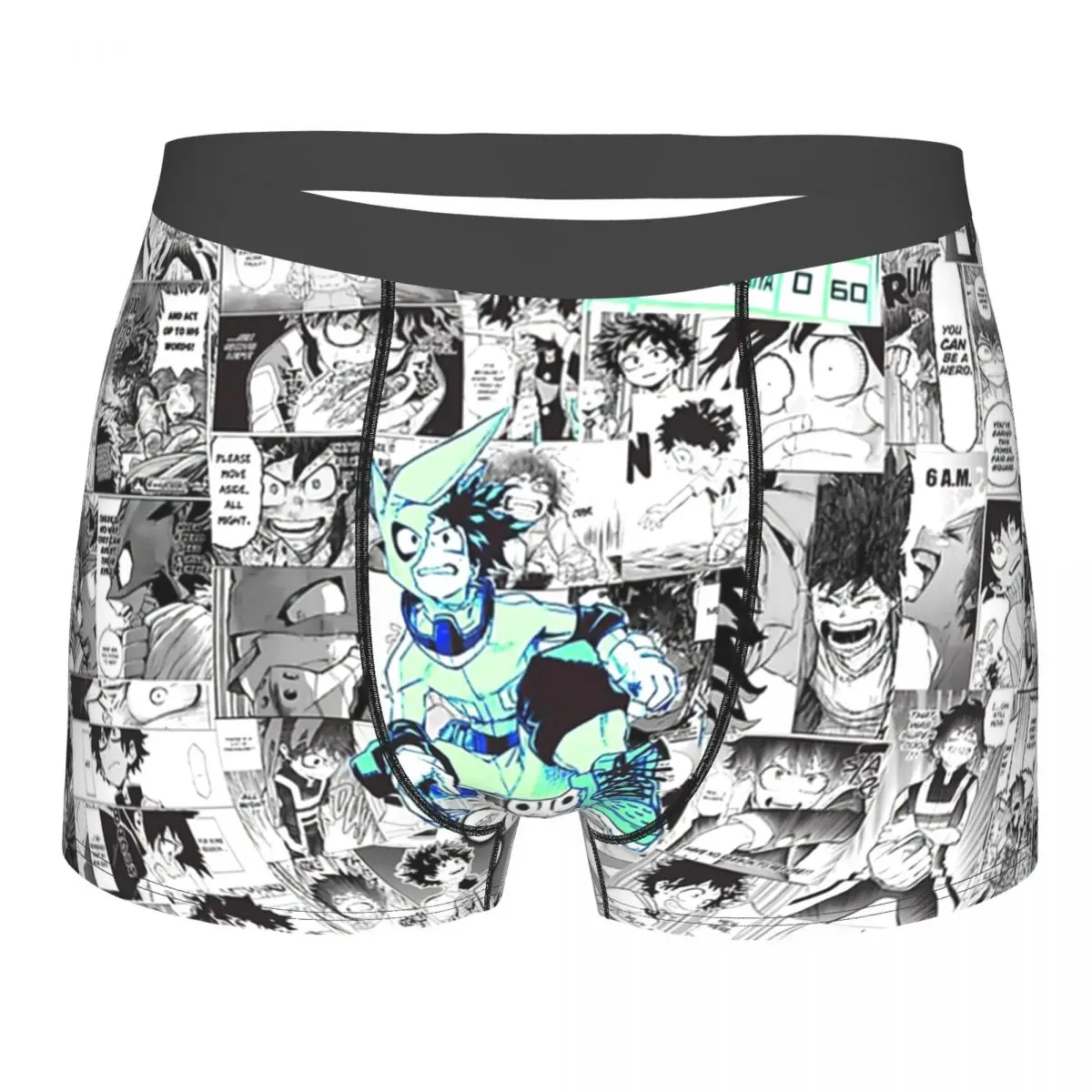 The Deku Who Gives It His All! My Hero Academia Underpants Breathbale Panties Male Underwear Print Shorts Boxer Briefs