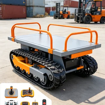 Carrello di Trasferimento Telecomandato a Batteria al Litio con Movimento a Raggio Zero e Base Antiscivolo per lo Spostamento di Armadi Meccanici in Fabbrica