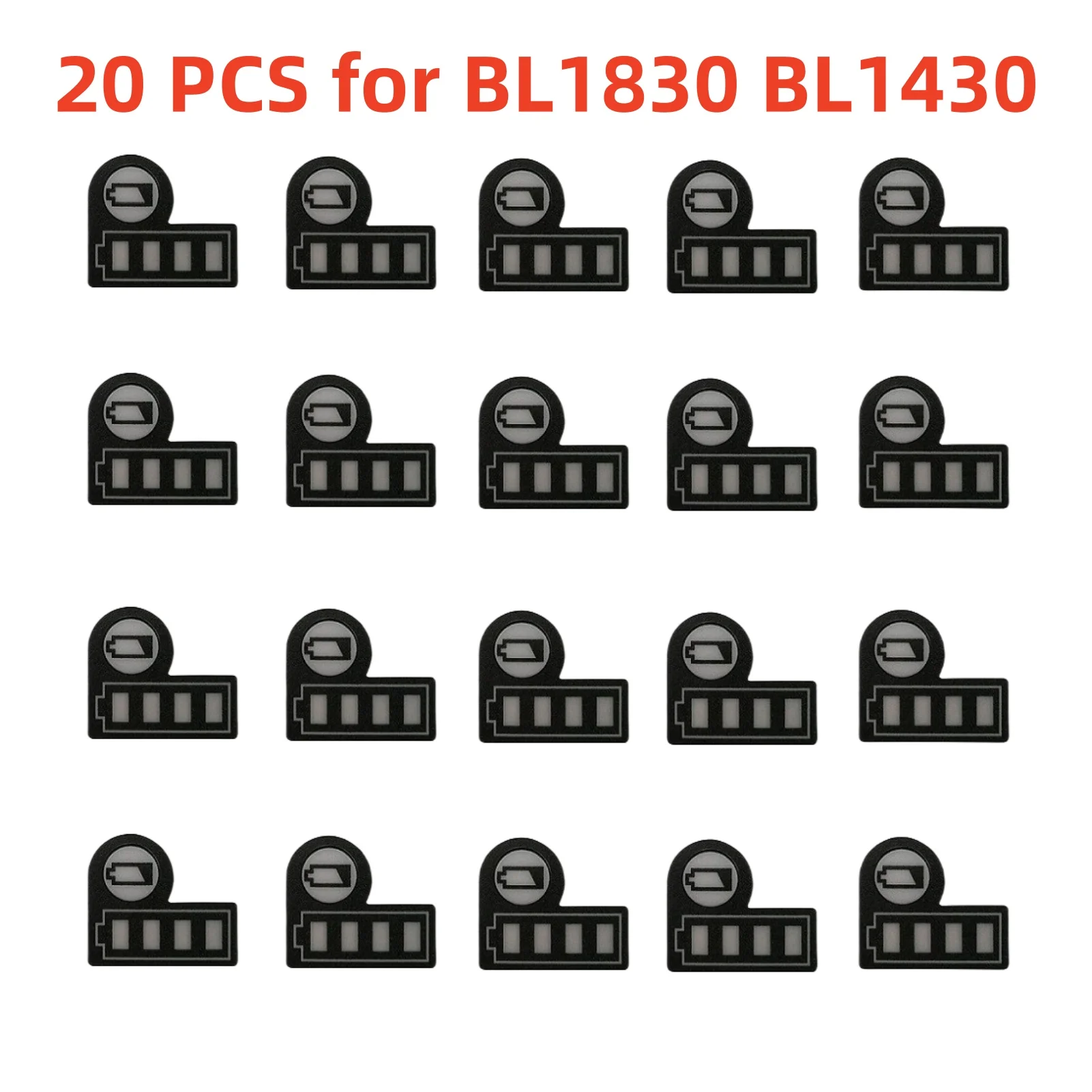 

20Pcs Battery Capacity Led Light Sticker Button Decal Label BL1830 BL1430 For Makita 18V 14.4V Lithium Battery Button Sticker