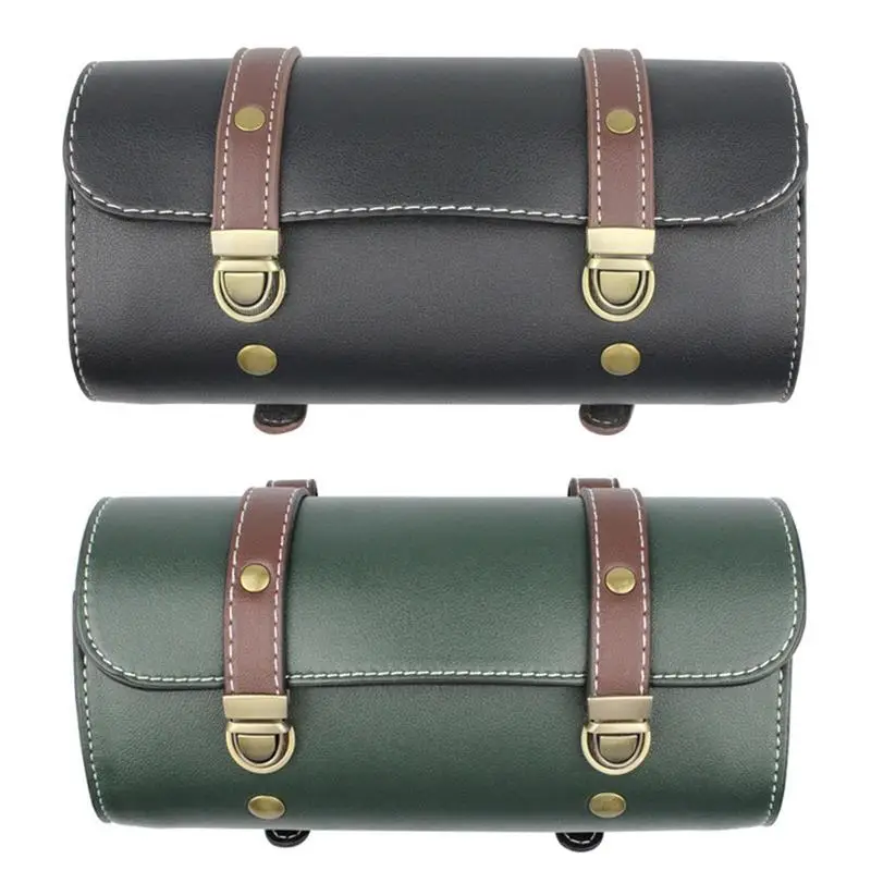 

Сумка на руль мотоцикла из искусственной кожи, водонепроницаемый футляр для хранения ручек и вилок спереди, дорожный инструмент, аксессуары для мотоциклов