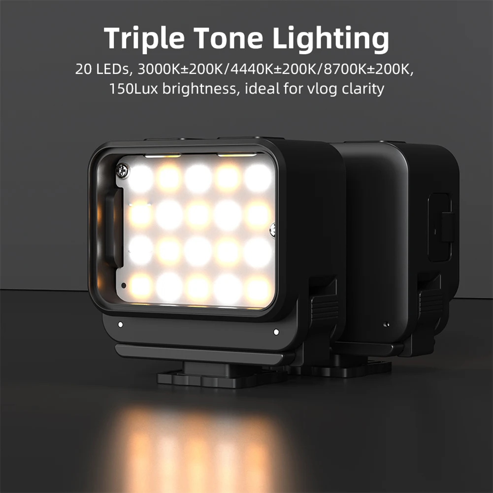Lumière LED Magnétique IPX4 pour Action 5 Pro/4 - Mini Vlogging