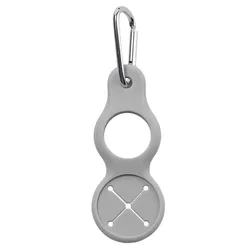 Enhanced Sports Water Bottle Carabiner Clip with Towel Hook (Grey)