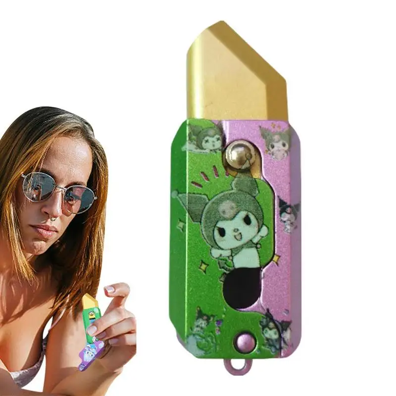 

Gravity Fingertip Toy Metal Fidget Toy Cutter Edcs Stress Relief Retractable Metal Cutter 3D Colorful Slider Carrot Toy For