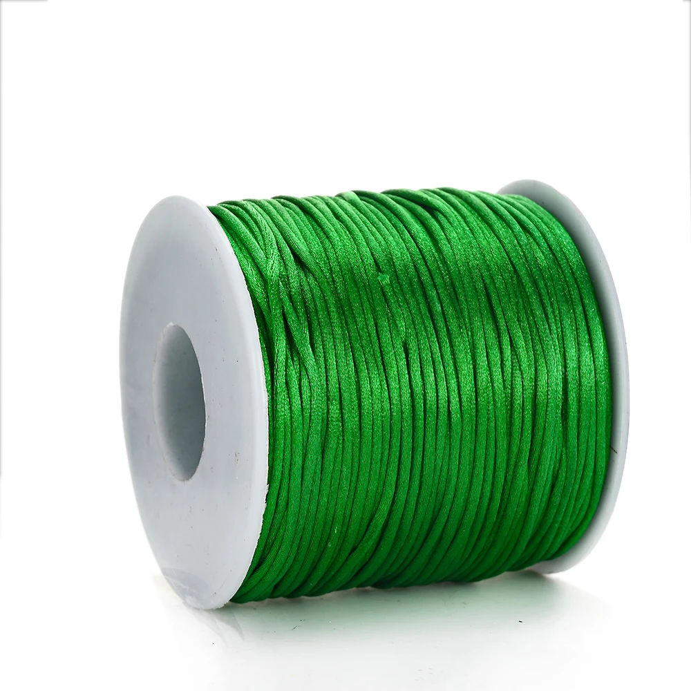 Colorful Nylon Braided Cord for DIY Jewelry and Crafts - 50m/Roll, 1mm Thickness