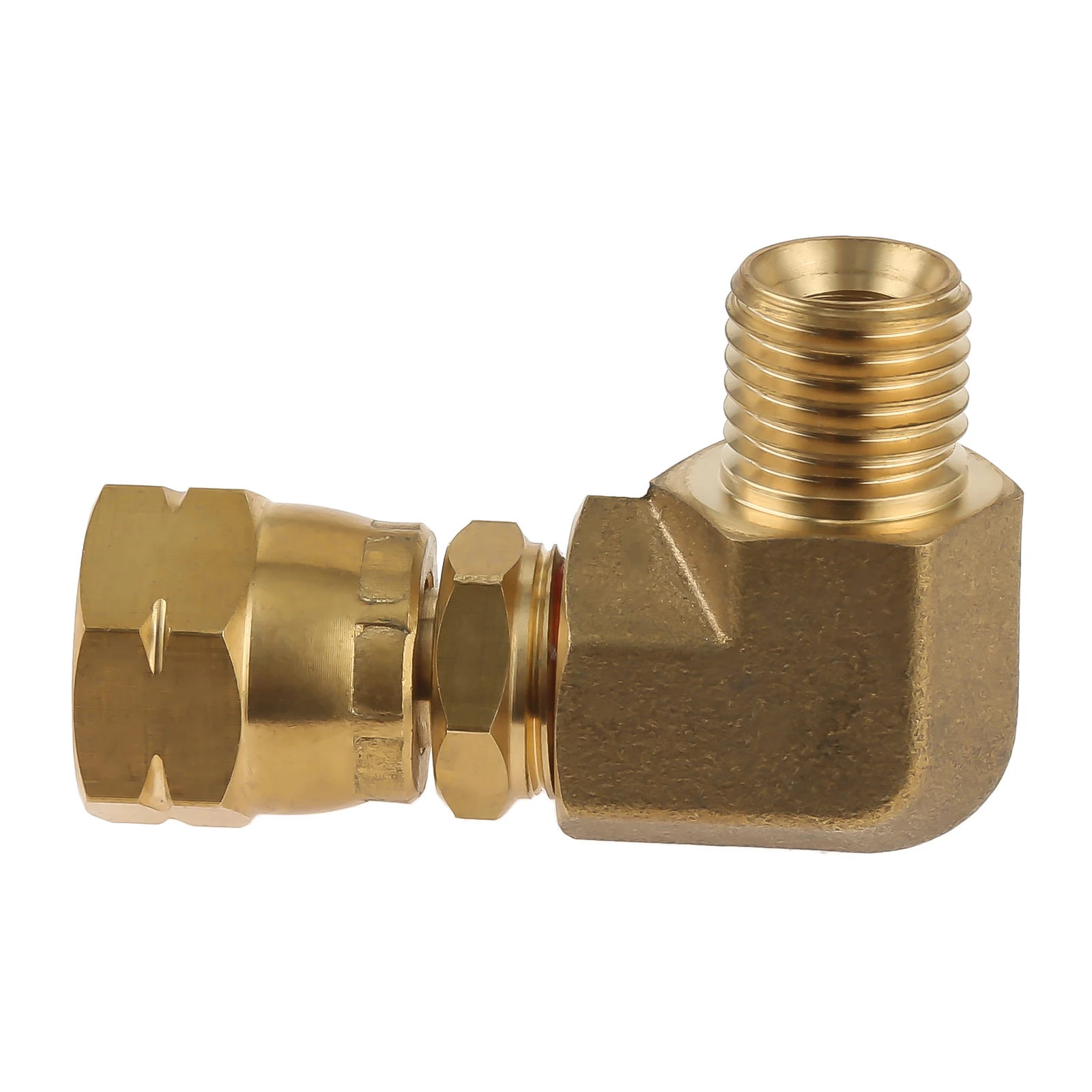 Raccordo Gas 90° 1/4'' Filettatura Sinistrorsa In Ottone Per Fornelli - Foto 2