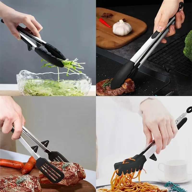 Silicone Kitchen Food Tongs 3