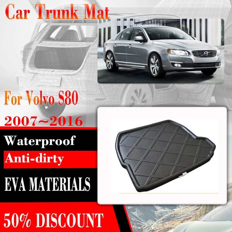

Car Boot Mat For Volvo S80 S80L 2007~2016 Waterproof Rug Rear Trunk Storage Pad EVA Cover Tray Cargo Carpet Mud Auto Accessories