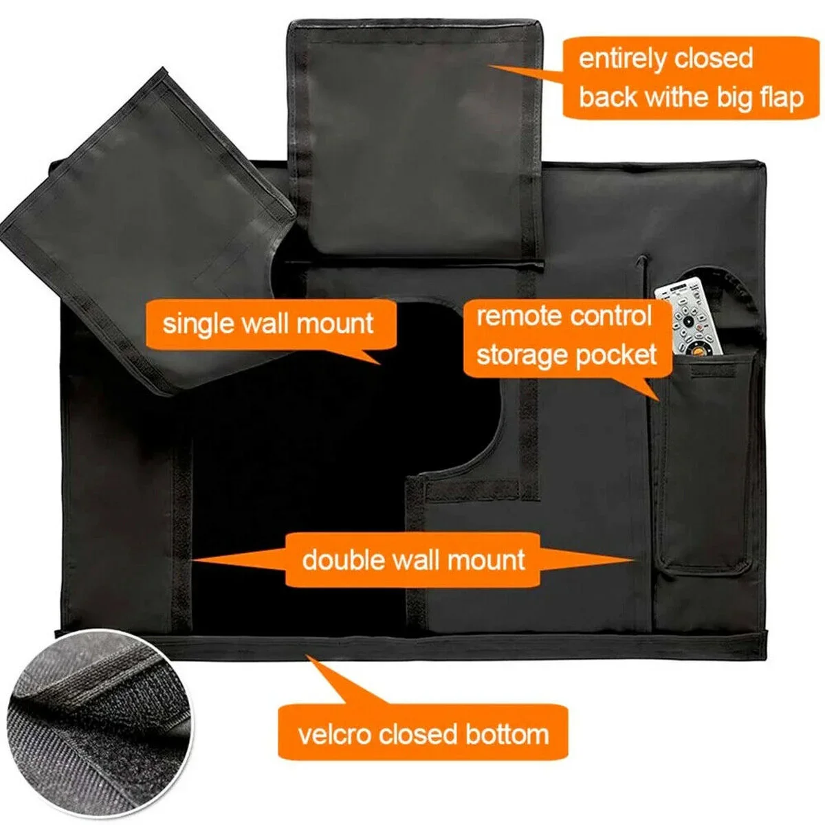 Waterproof TV Cover 22" to 52" LCD LED TV Protective Oxford Black Screen Outdoor Dustproof outdoor tv cover tv cover