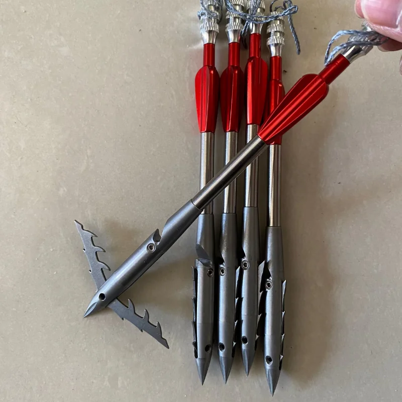 

Powerful Stainless Steel Shooting Fish Dart with Tail Wing Outdoor Hunting Competitive Catapult Archery Bullet Dart Fishing Tool