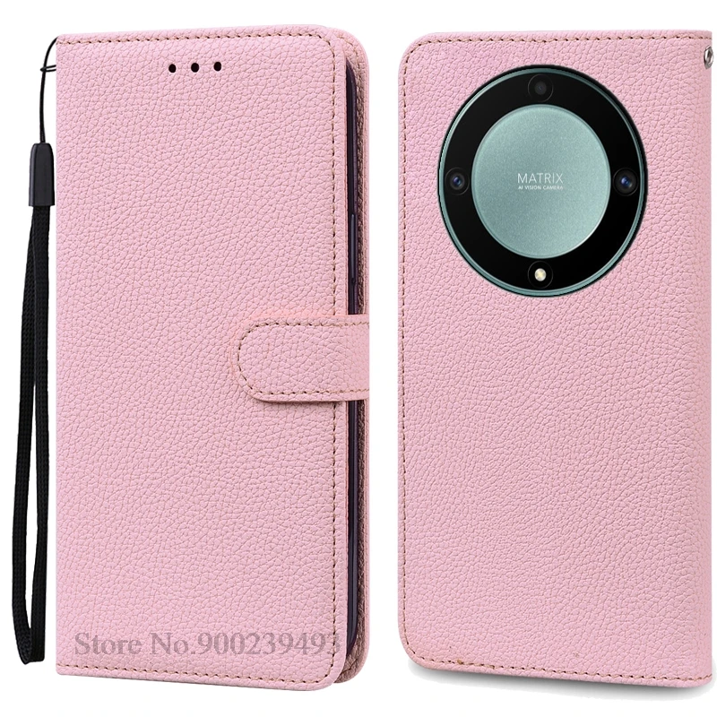Luxury Leather Flip Wallet Cover for Honor X9A 5G - Premium Silicone Protection