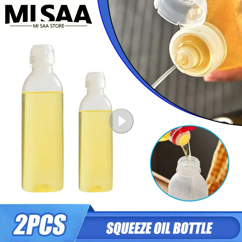 300/500ML Squeeze Oil Bottles Multifunction Sauce Oil Bottles Screaming Control High Temperature Kitchen Gadgets