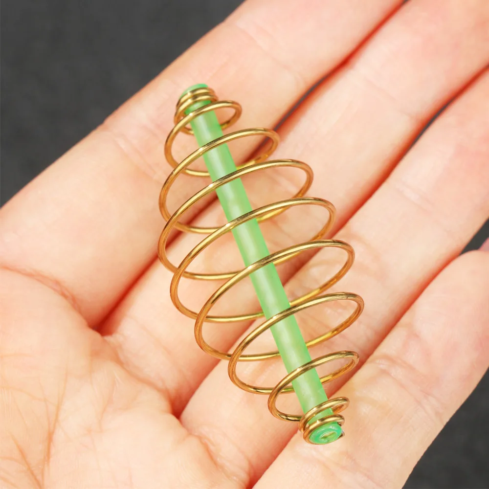 10Pcs 33/45/55mm Angeln Köder Käfig Frühling Locken Inline Hängen Tackle Edelstahl Angeln Feeder Falle korb Feeder Halter – Detail 5