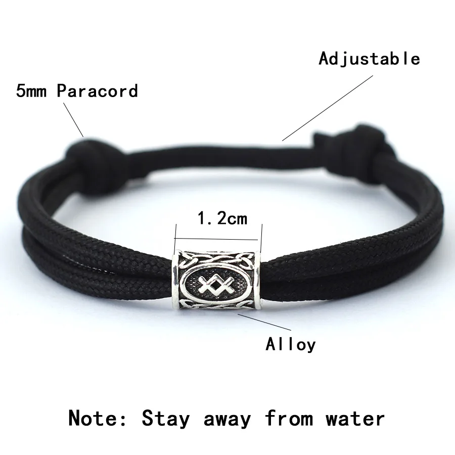 Handmade Adjustable Paracord Viking Bracelet for Men