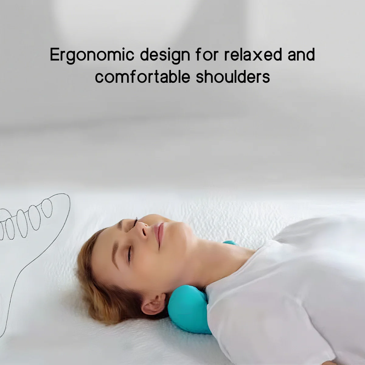 Portable Neck Massage Pillow with Gravity Acupressure Traction Design Neck Protection Sleep Aid and Cervical Spine Repair