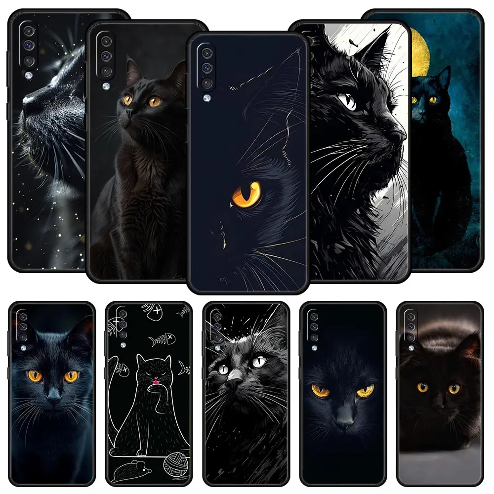 Chic Black Cat Design Phone Case Cover