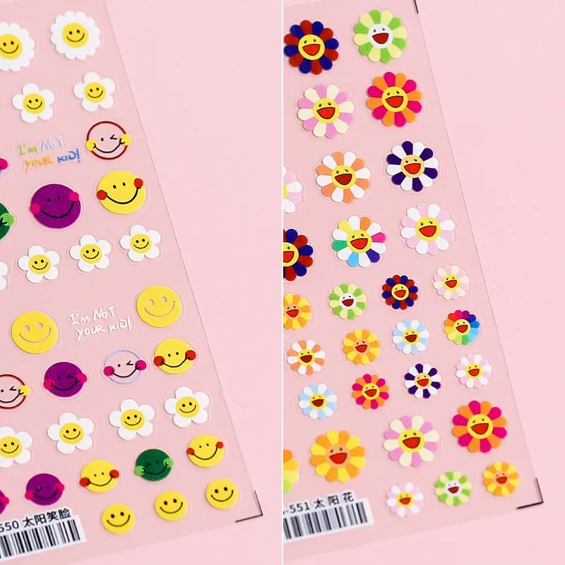 

New Craft Japanese 3D Nail Art Nail Sticker Sunflower Ultra-thin Nail Art Decoration Sticker