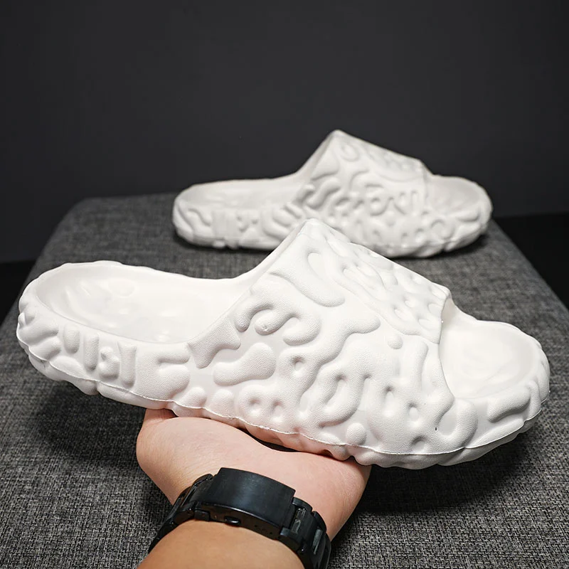 Erkekler için Kayma Terlik Kaymaz Kaymaz Yazlık Terlik Yumuşak Köpük Kaydırıcılar İç Mekan Dış Mekan için Kalın Tabanlı Terlik_voghion.com