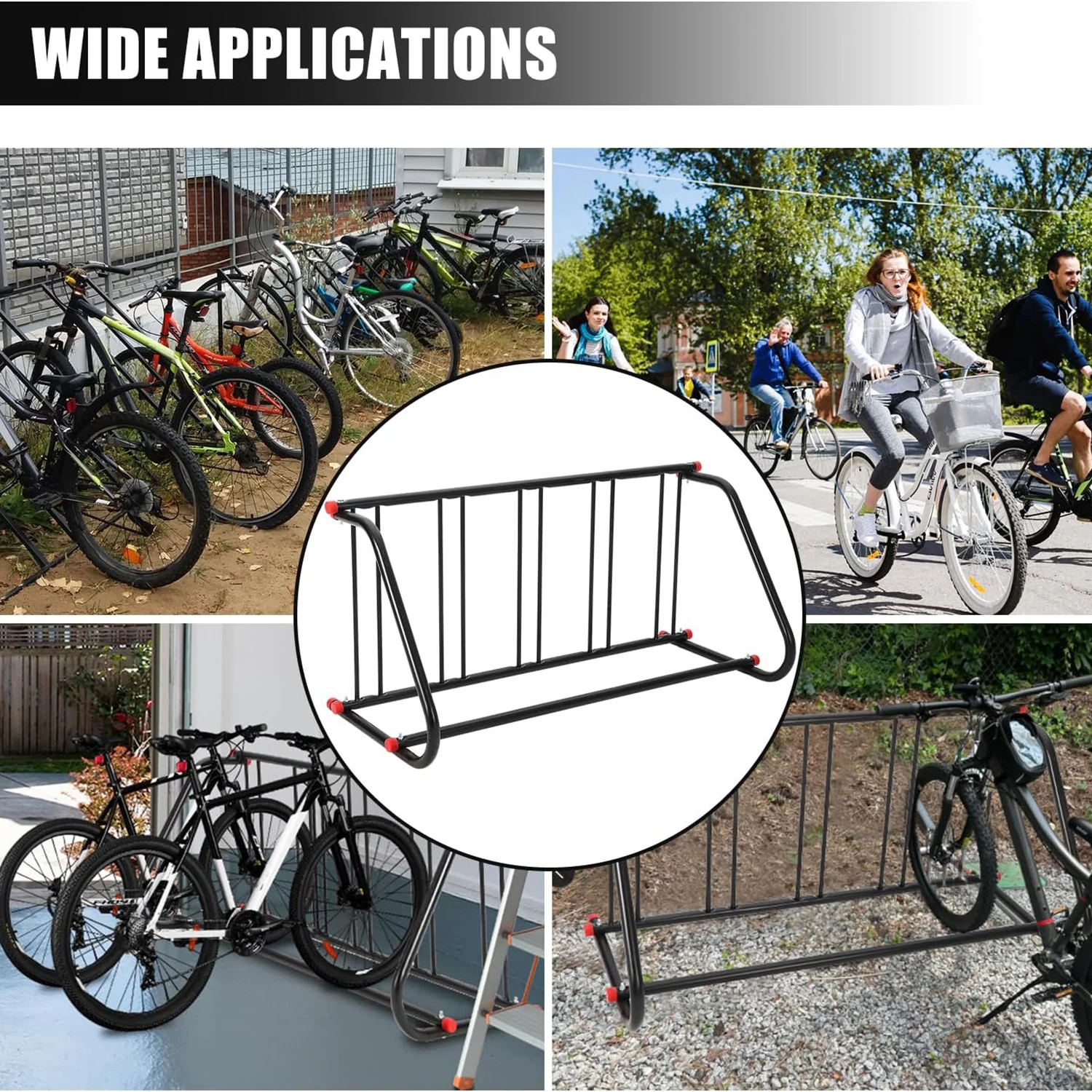 Gitter-Fahrradträger, ein- und doppelseitiger Fahrradaufbewahrungsständer für Garagen, Geschäfte, Schulen, Fahrrad-Parkständer – Detail 13