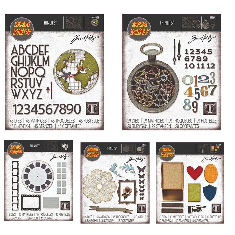 

tim holtz 2024 Thinlits Metal Cutting Dies earth die Diary Decoration AALLCreate Embossing Template DIY Greeting Card