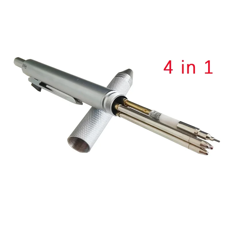 4 In 1 Multicolor ballpoint pen 3 Colors Ball Pen 1 Automatic Pencil For School Office Writing Supplies Stationery Gifts