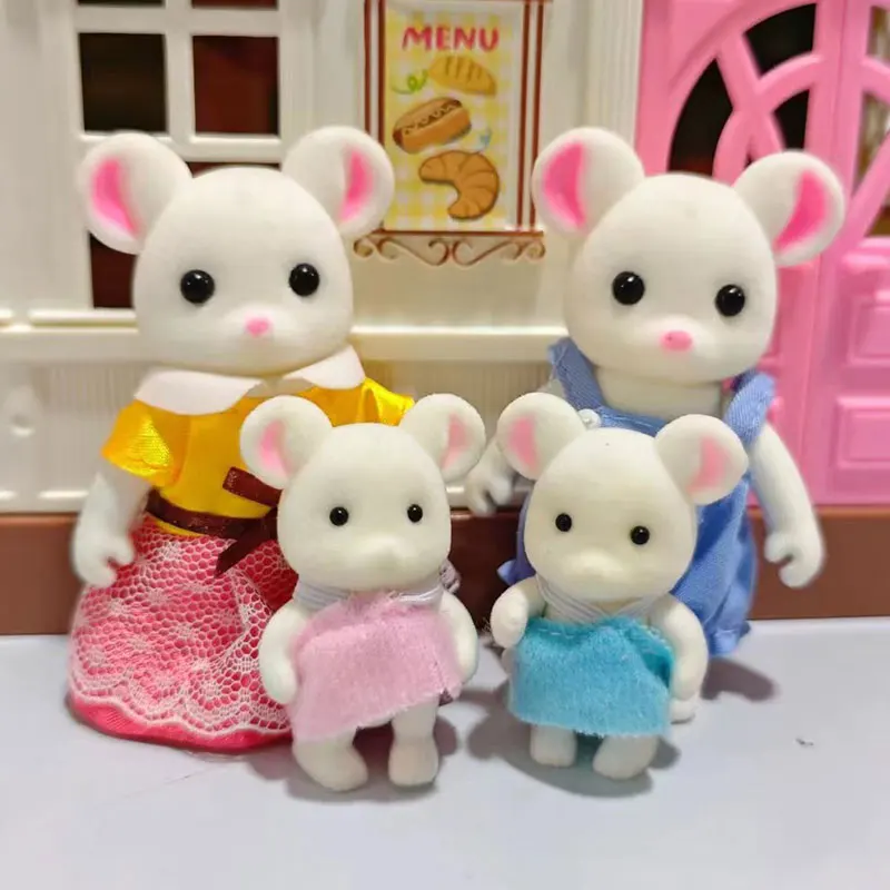 Reindeer Family Dollhouse Furniture Playset - DIY Play House Girls Toys & Xmas Gifts