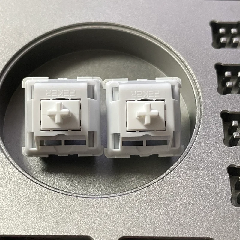 HMX Feker 화이트 마블 V3 스위치 5핀 HIFI 리니어 스위치 POM 스무스 42g 고윤활 커스텀 기계식 키보드 스위치
