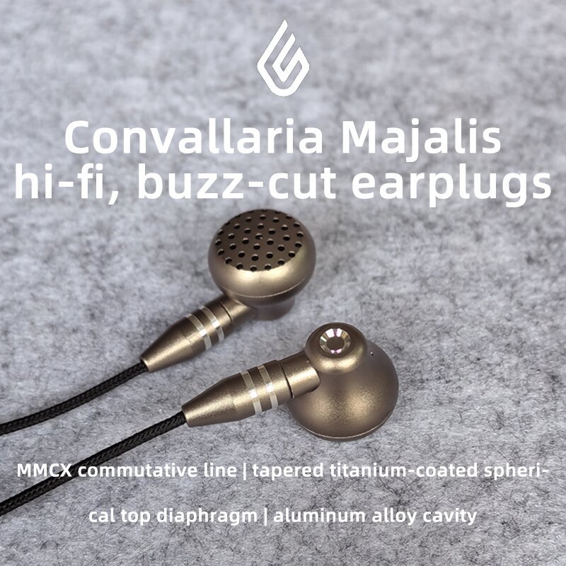 New LUN SHENG Flat Headphone Wired HIFI Supports 32bit 384khz Drive Circular Composite Dynamic Driver Type-c Plug MMCX