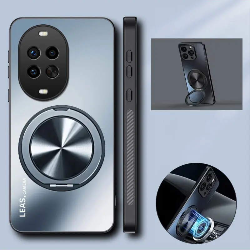 Matte Magnetic Shockproof Hard Bumper Stand Case Cover