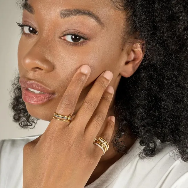 Two-Color Four-Ring Hypoallergenic 3