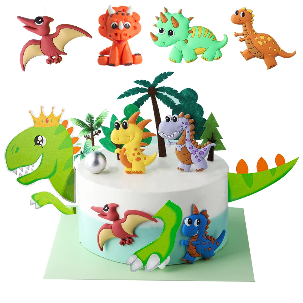 

Baking Dinosaur Cake Decoration Cake Toppers jungle Safari party Birthday cake decor Boy Jurassic Dinosaur Birthday Party decor